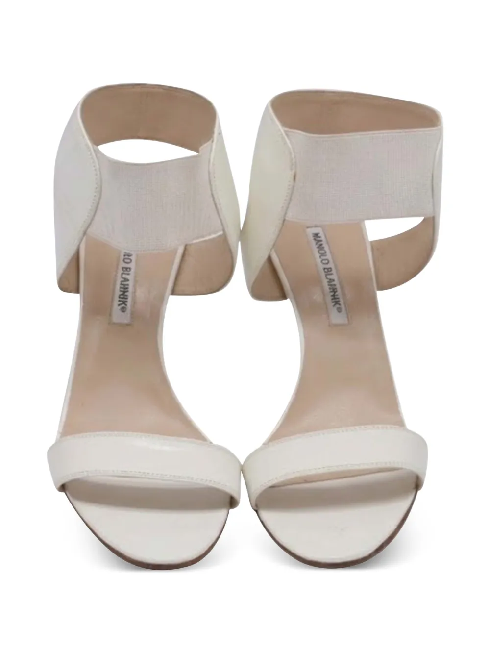 Elasticated-Strap Leather Sandals