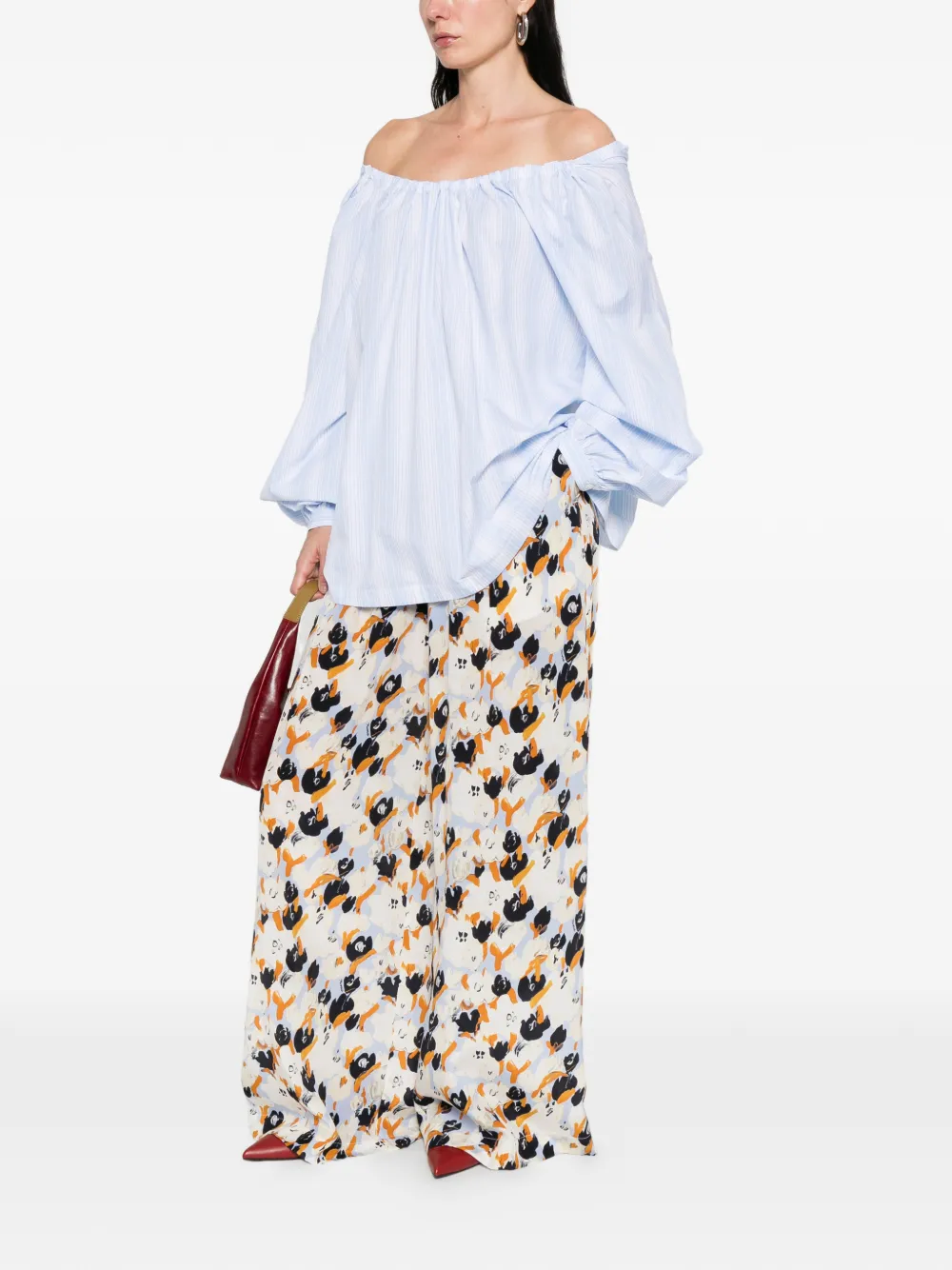  Marni Striped Long-sleeved Top - Blue 