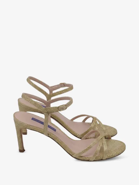 Stuart Weitzman Starla glitter ankle-strap sandals