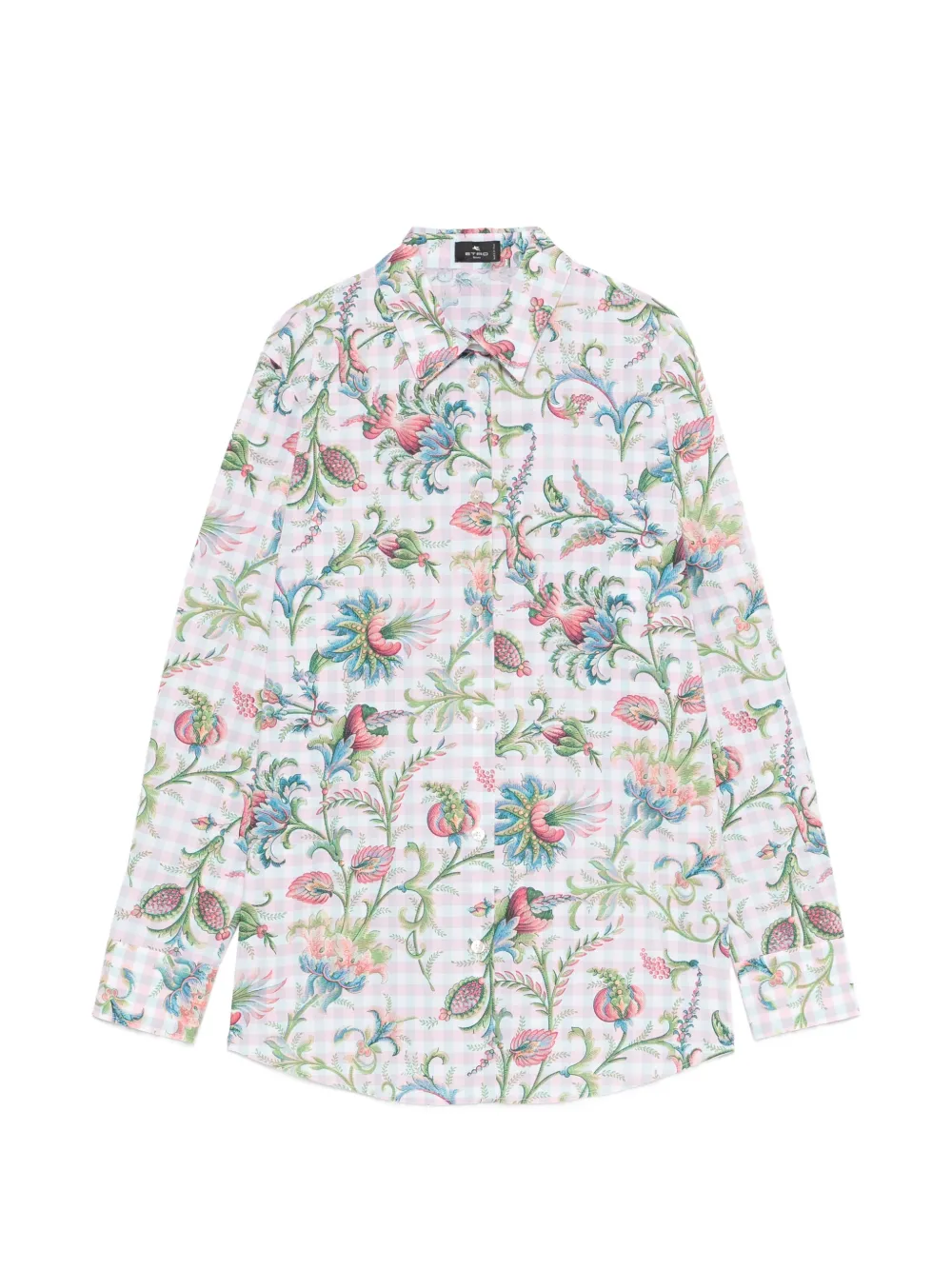 ETRO floral checked shirt - Rosa
