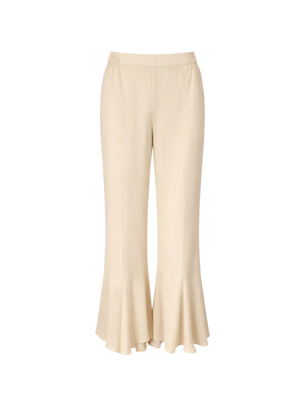 SILK95FIVE elasticated flared trousers - Nude