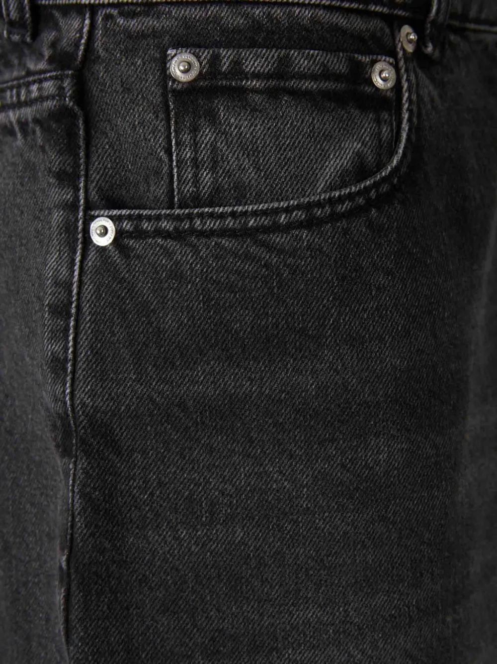  Ami Paris Button Fly Denim Shorts - Black 
