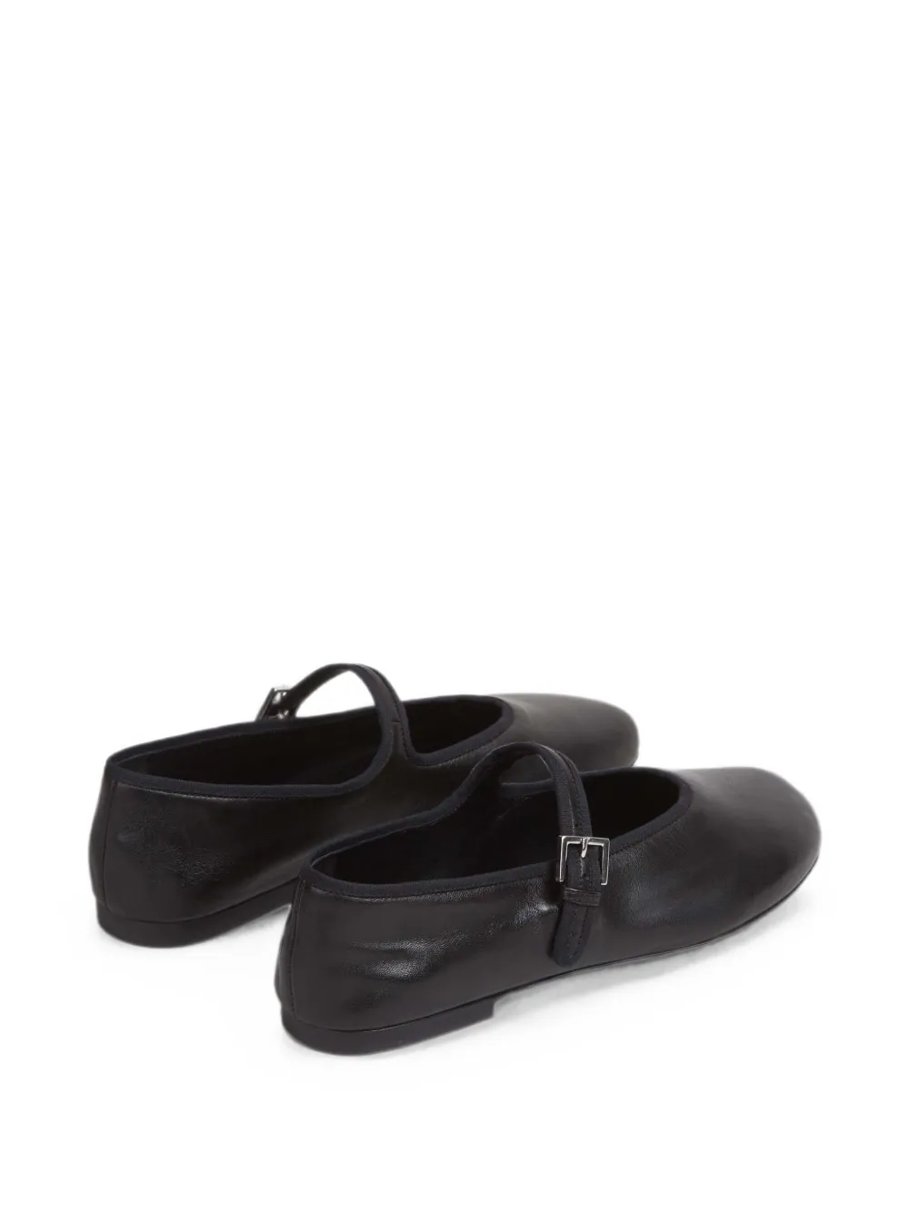 The Row boheme buckle-strap ballet flats Zwart