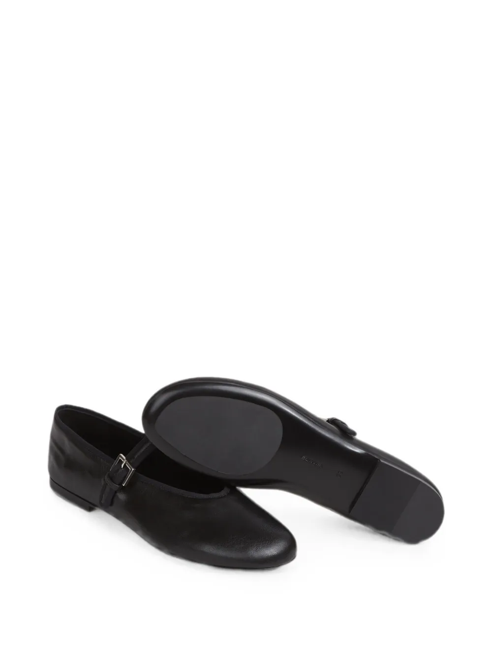 The Row boheme buckle-strap ballet flats Zwart