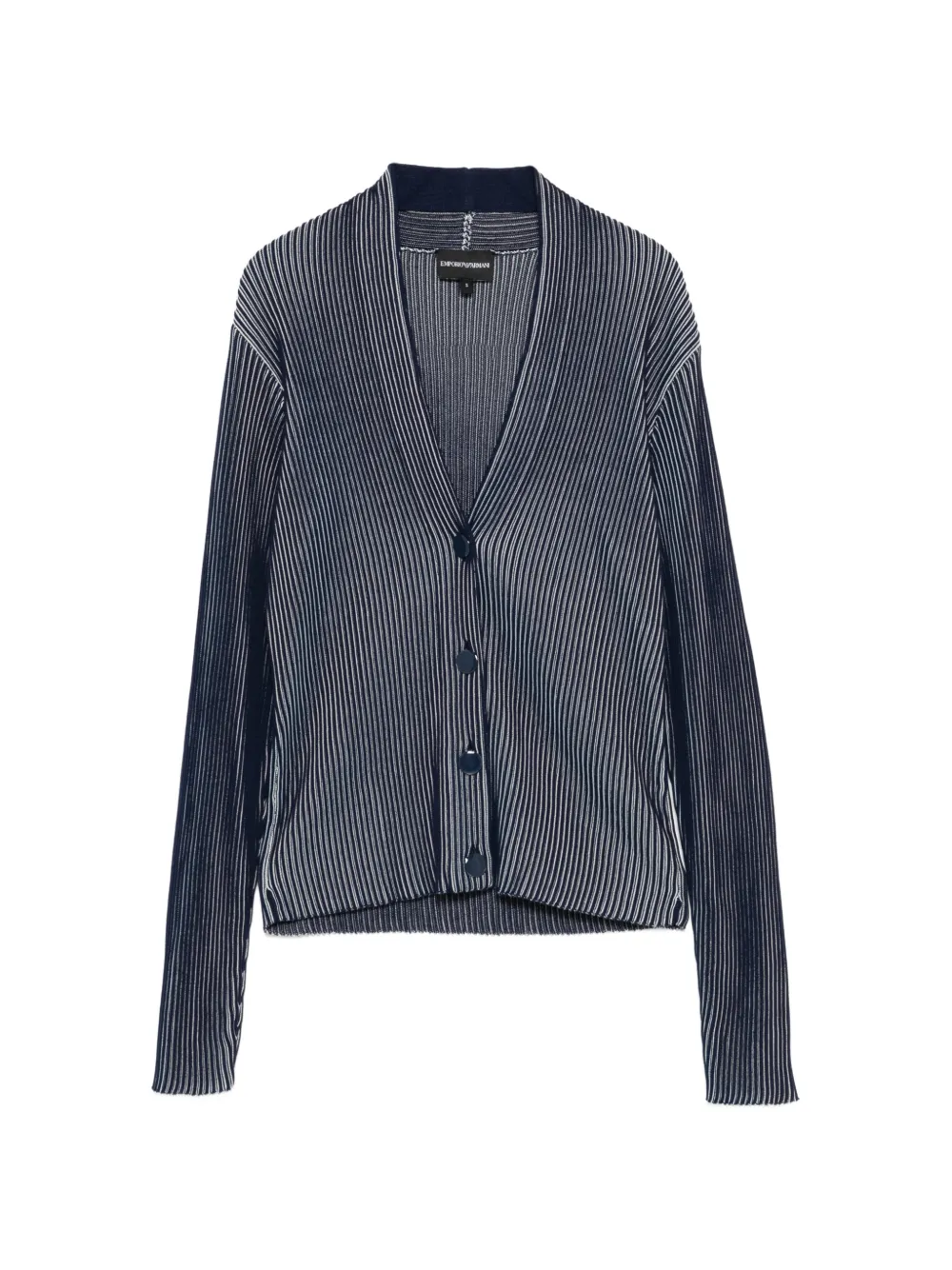 Emporio Armani buttoned striped cardigan - Blue