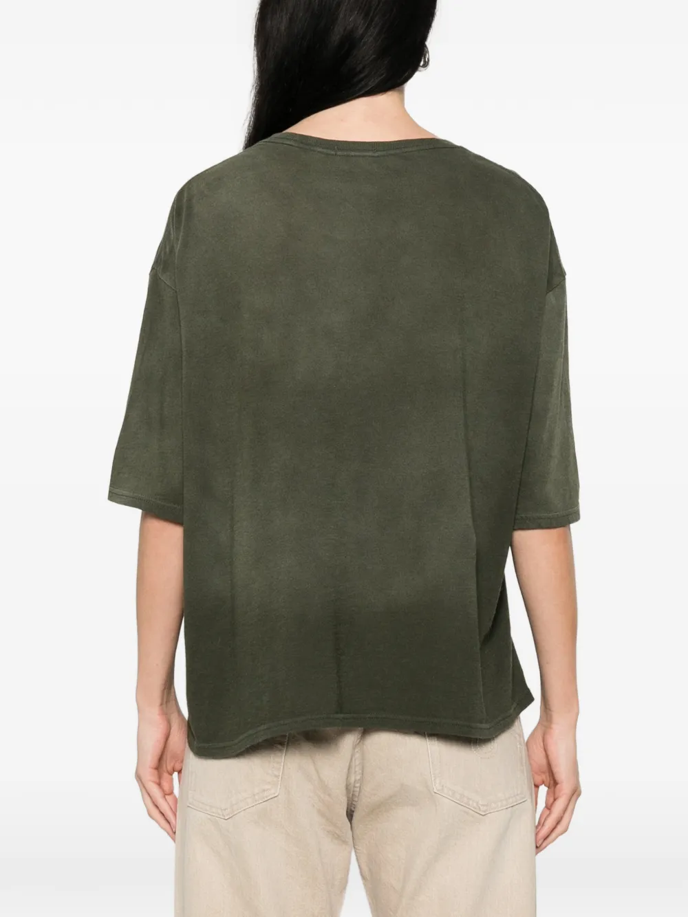 R13 T-shirt met ronde hals Groen