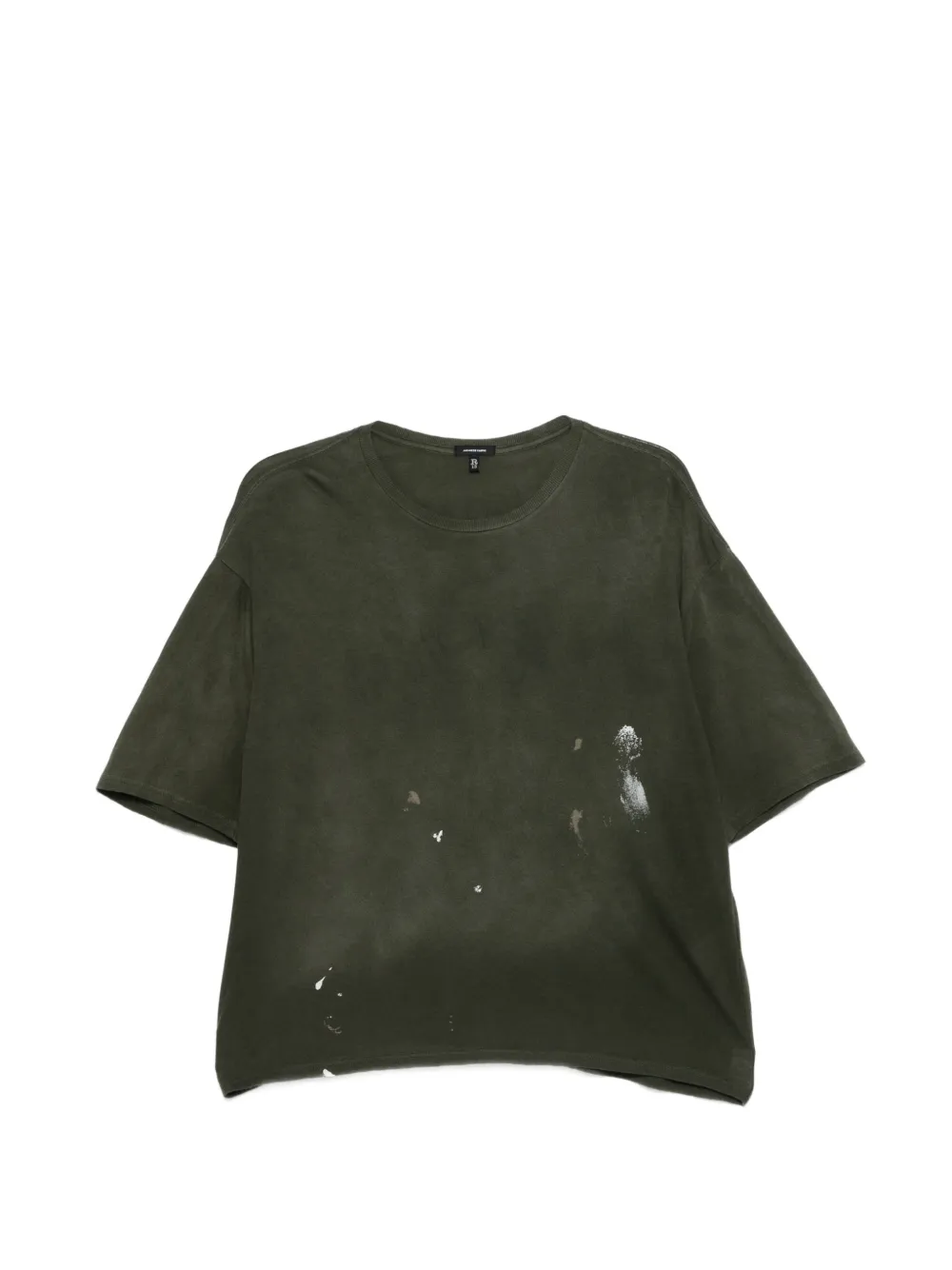 R13 paint-splatter crew-neck T-shirt - Verde
