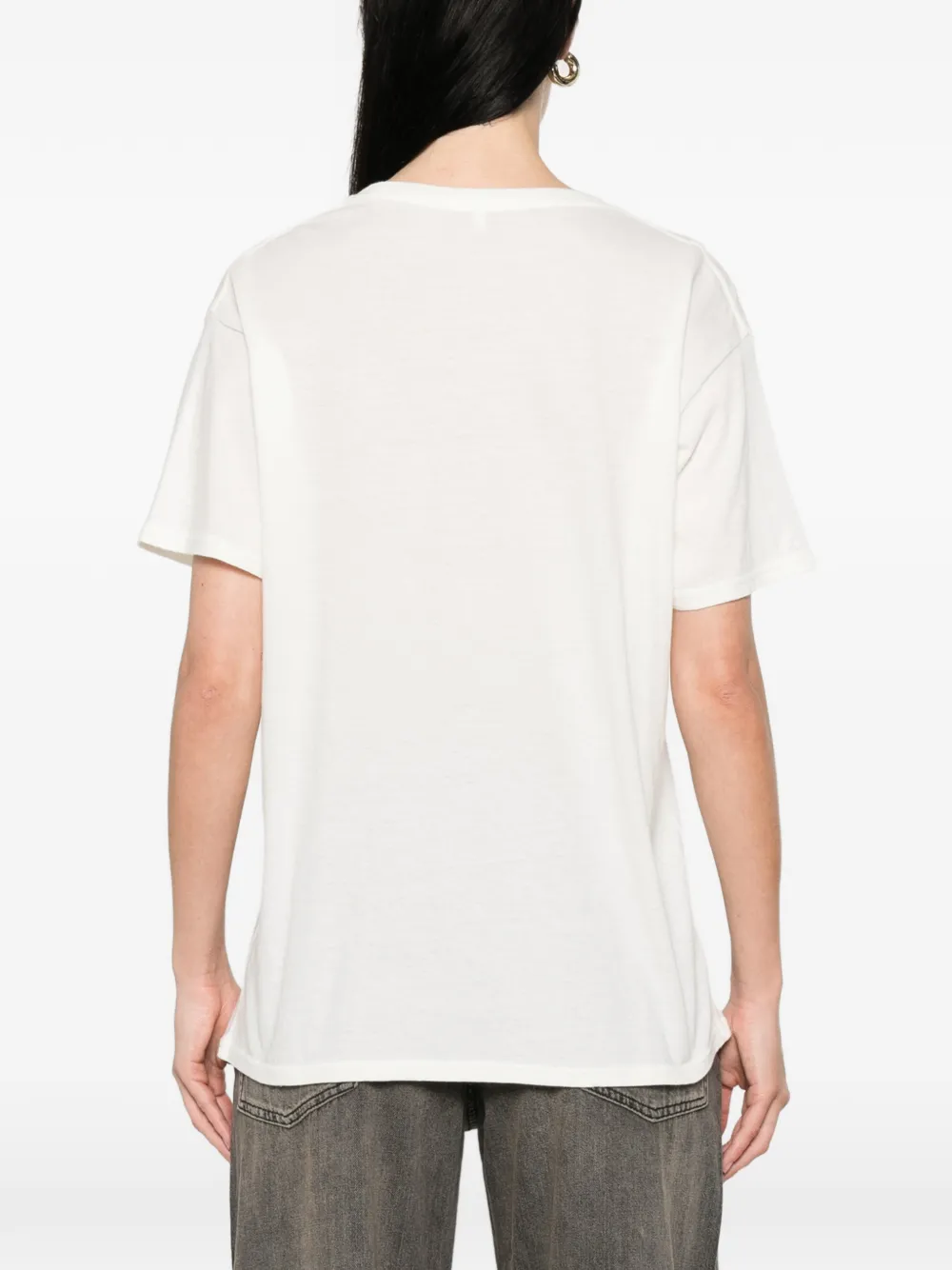 R13 T-shirt met ronde hals en print Wit