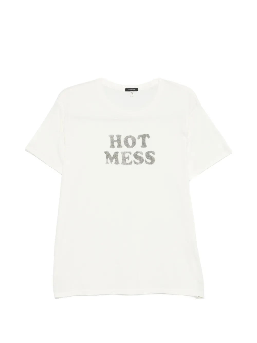 R13 crew-neck printed T-shirt - Bianco
