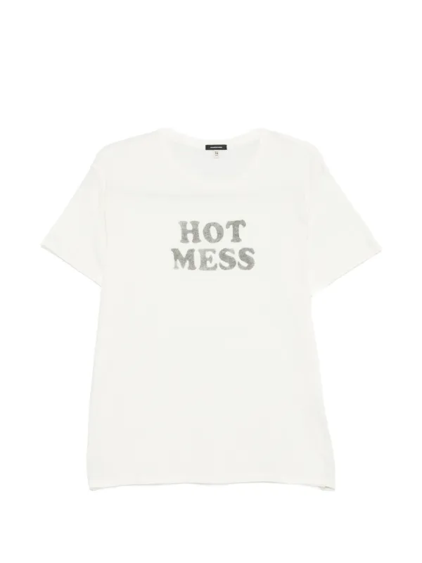 R13 Crew-neck Printed T-shirt in White