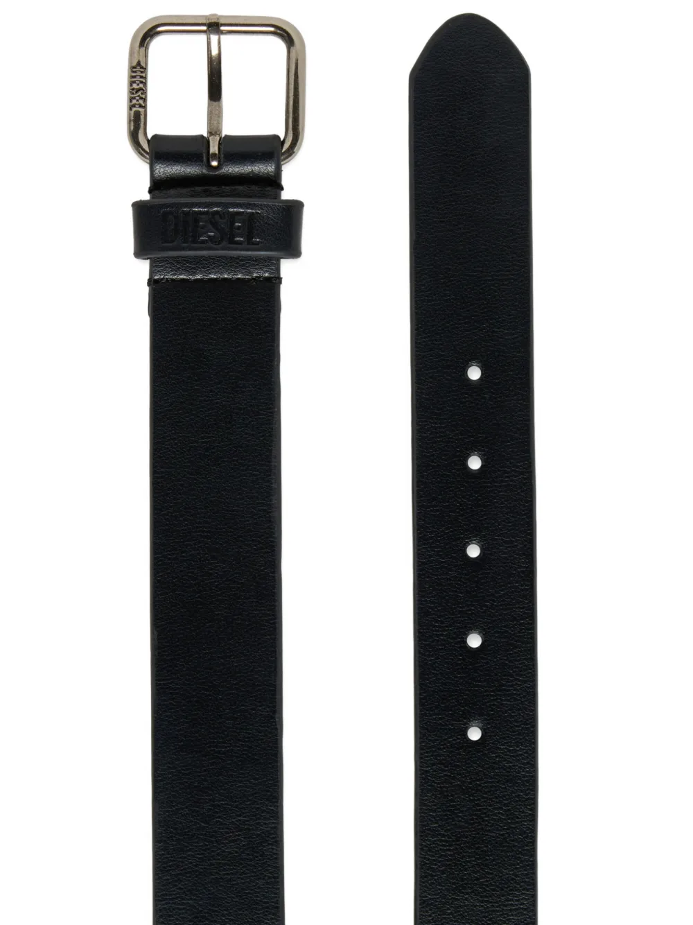 Diesel Kids Riem met logo-reliëf Zwart