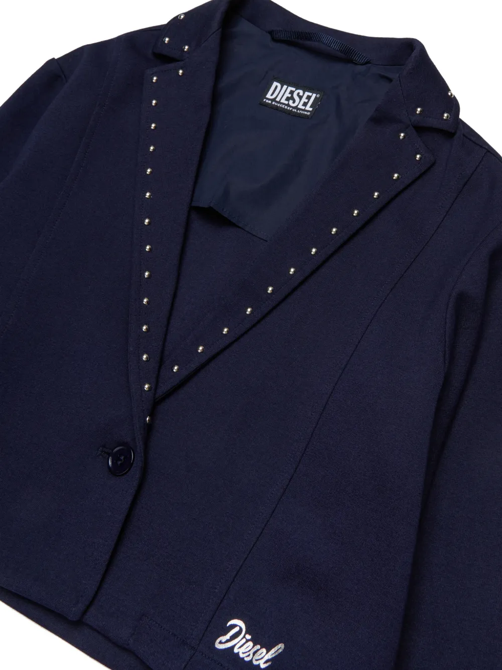  Diesel Kids Studded Logo Blazer - Blue 