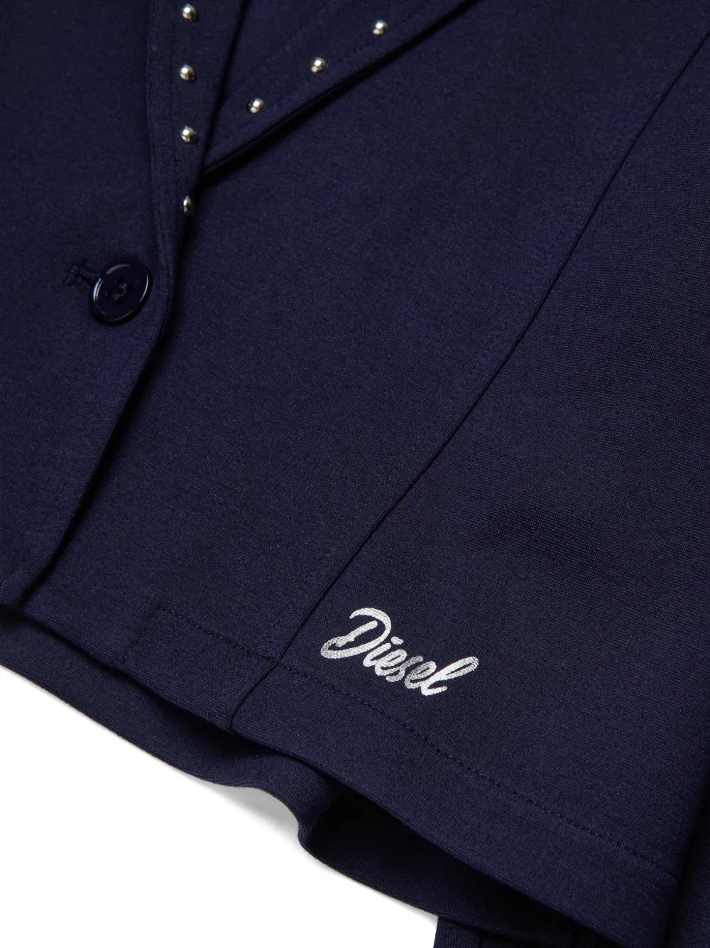 Diesel Kids Blazer met logo van studs Blauw