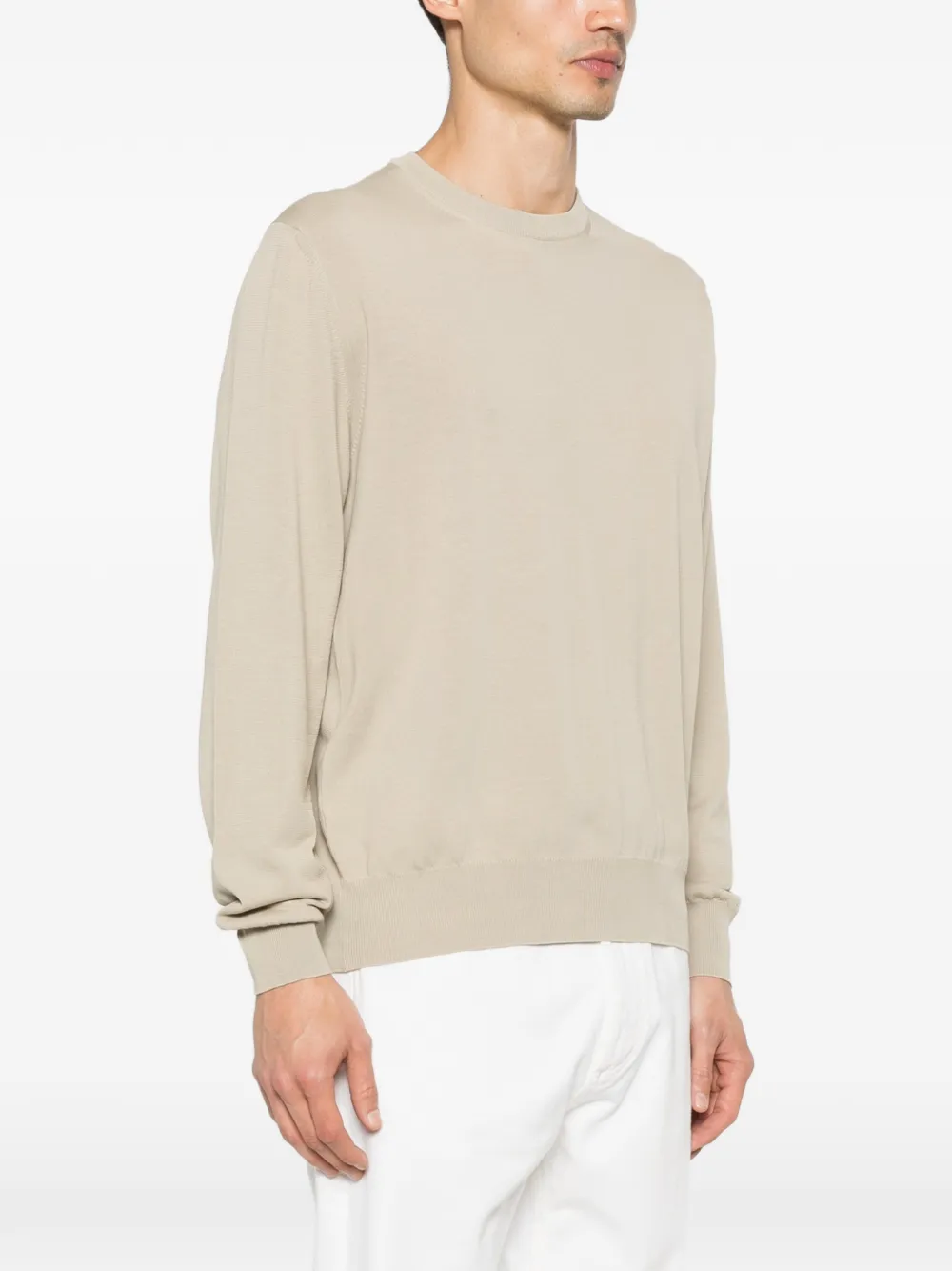 Canali Trui met ronde hals Beige