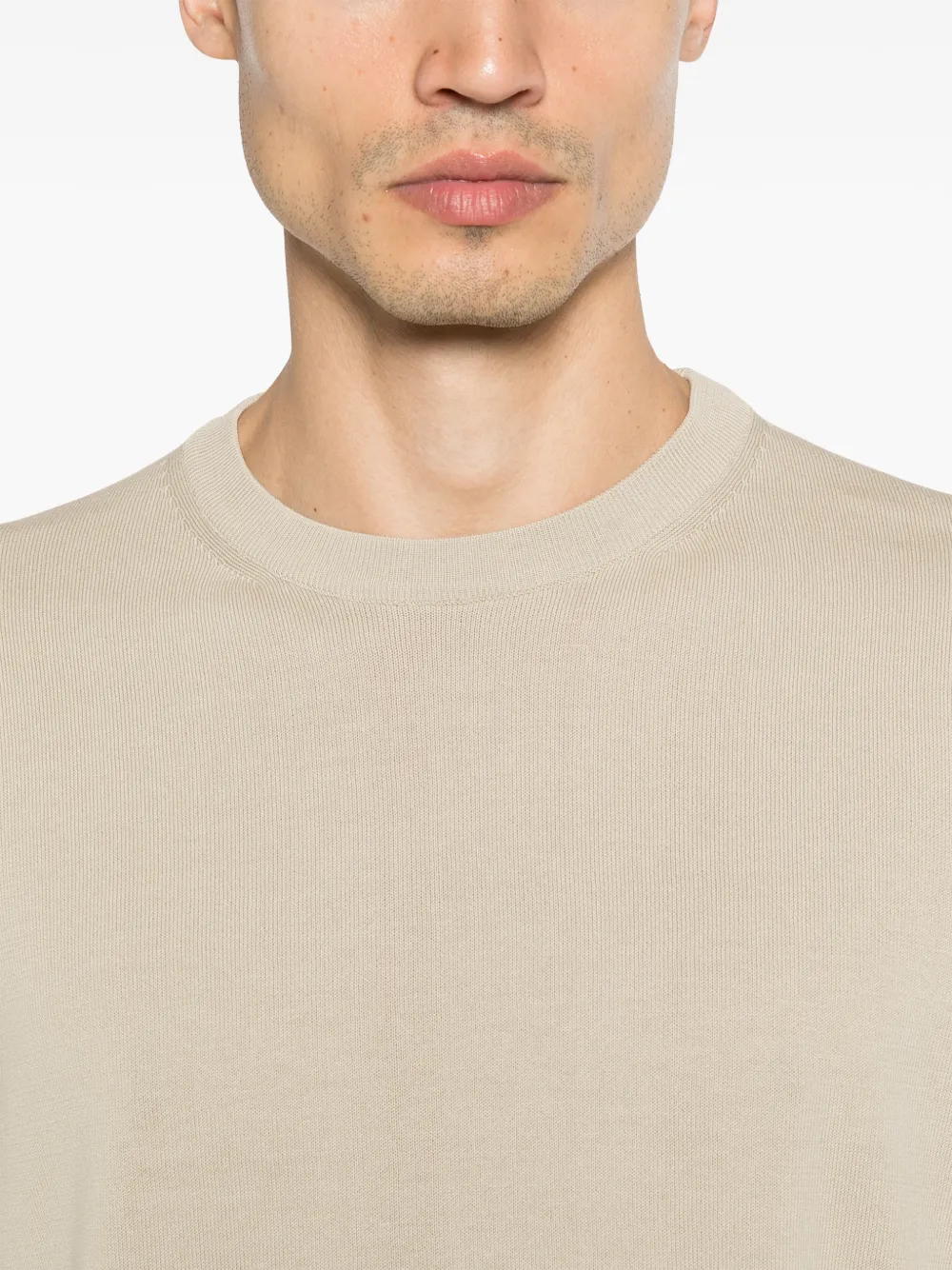 Canali Trui met ronde hals Beige