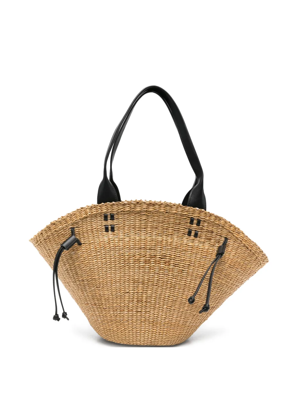 Liviana Conti woven drawstring tote bag - Nude