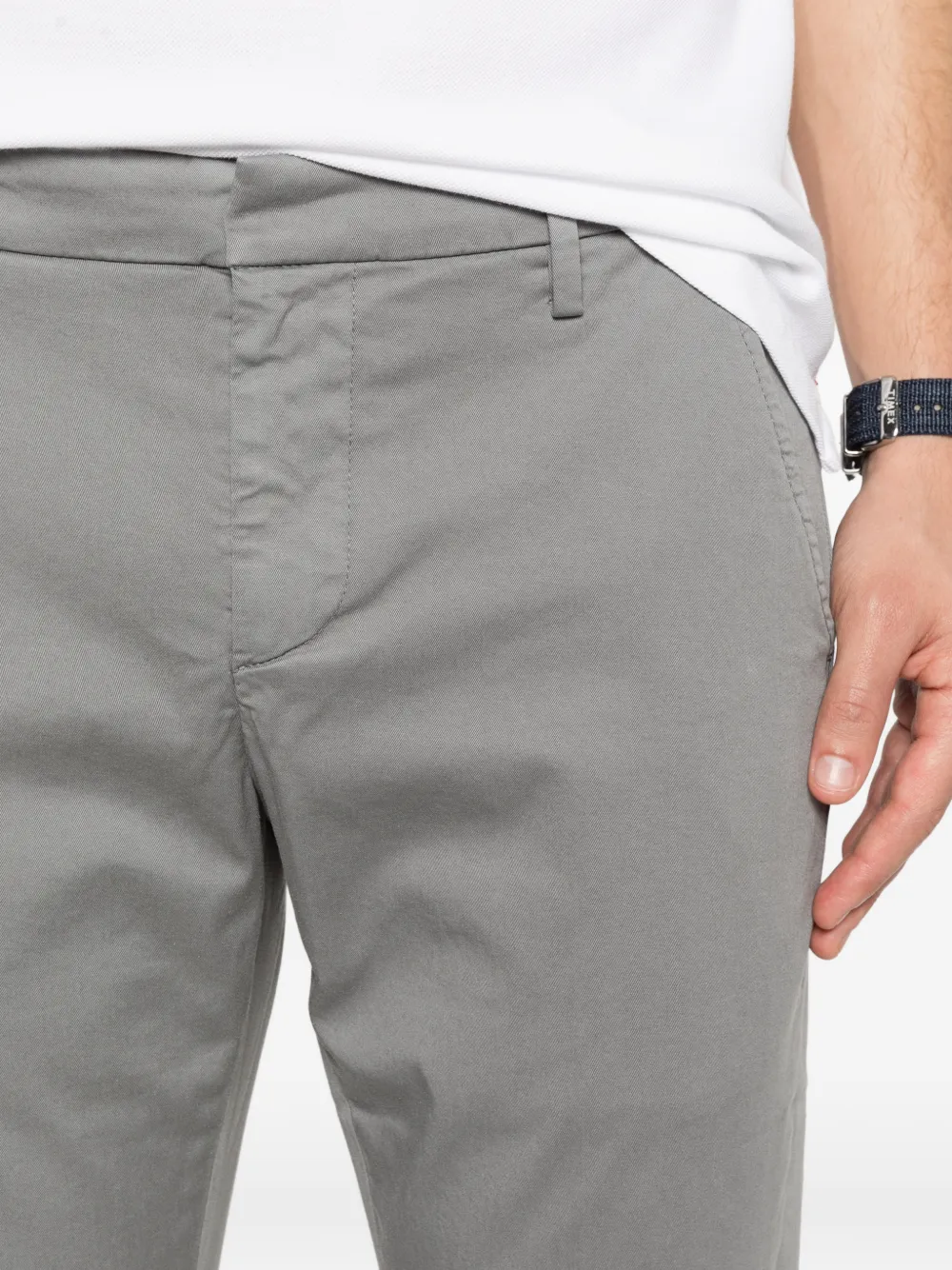 DONDUP Broek met platte voorkant Grijs