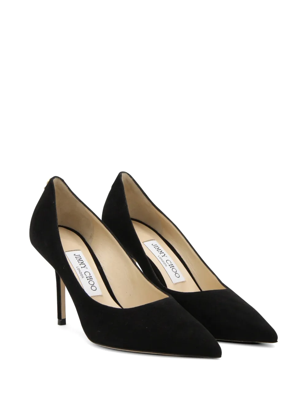 Jimmy Choo Pumps met puntige neus en logo Zwart