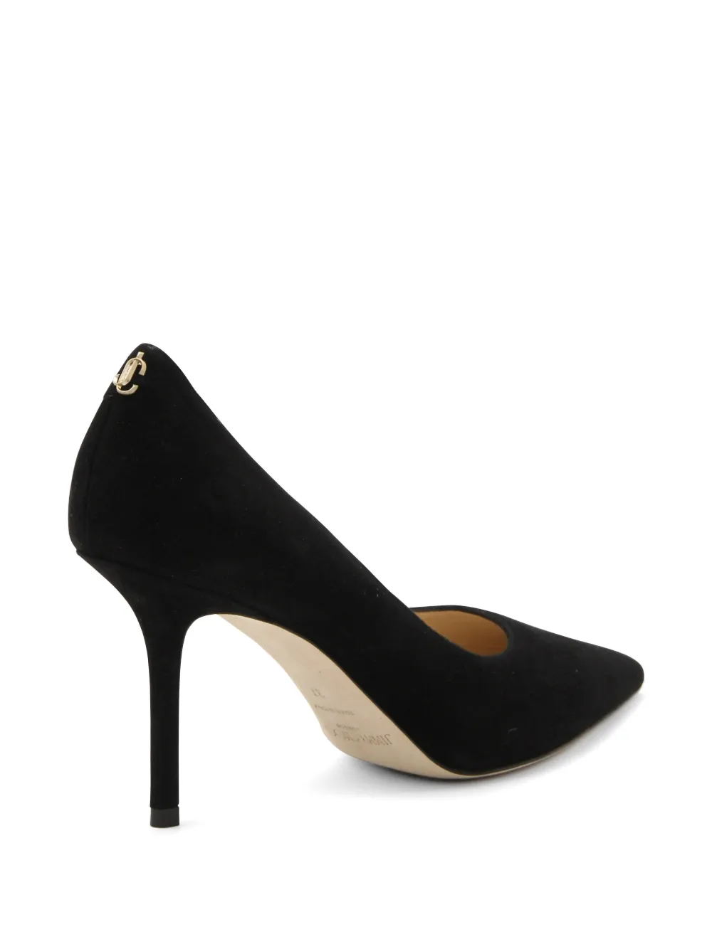 Jimmy Choo Pumps met puntige neus en logo Zwart