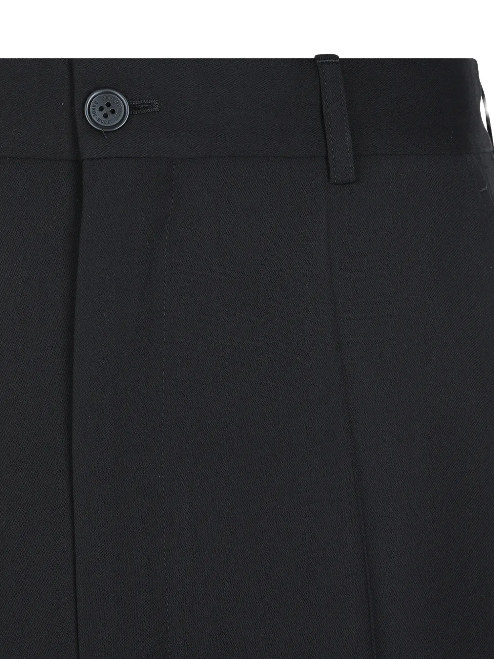 Balenciaga Wollen broek met knopen Zwart