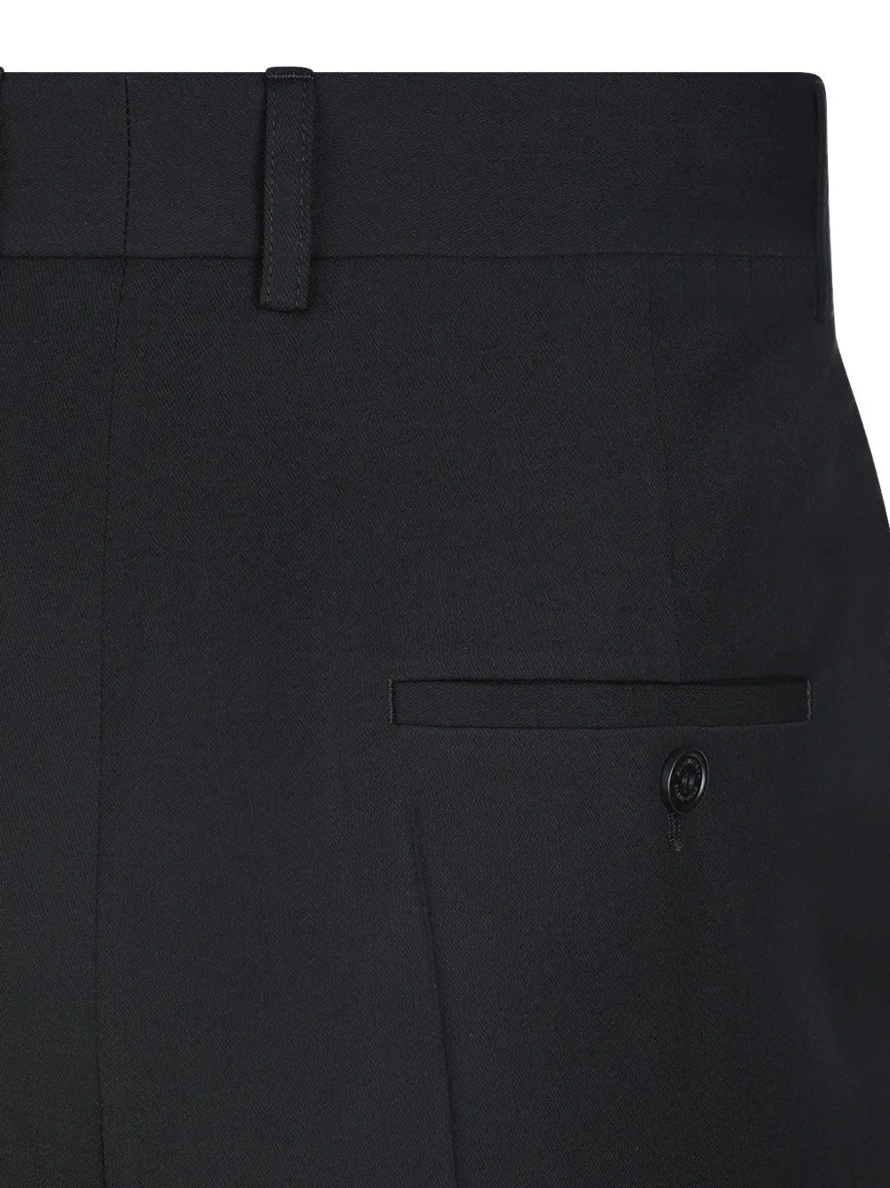 Balenciaga Wollen broek met knopen Zwart