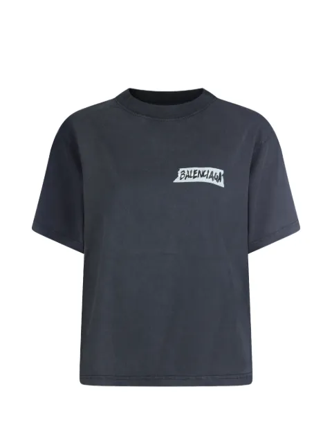 Balenciaga playera con logo estampado