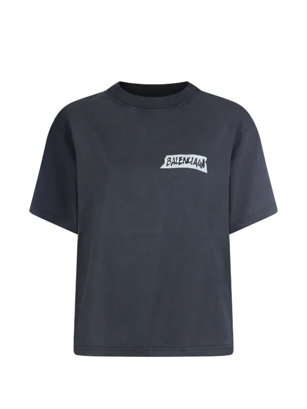 Farfetch T Shirt Balenciaga Prezzo Balenciaga Pre-Owned Nano BB T-shirt Blue FARFETCH ID