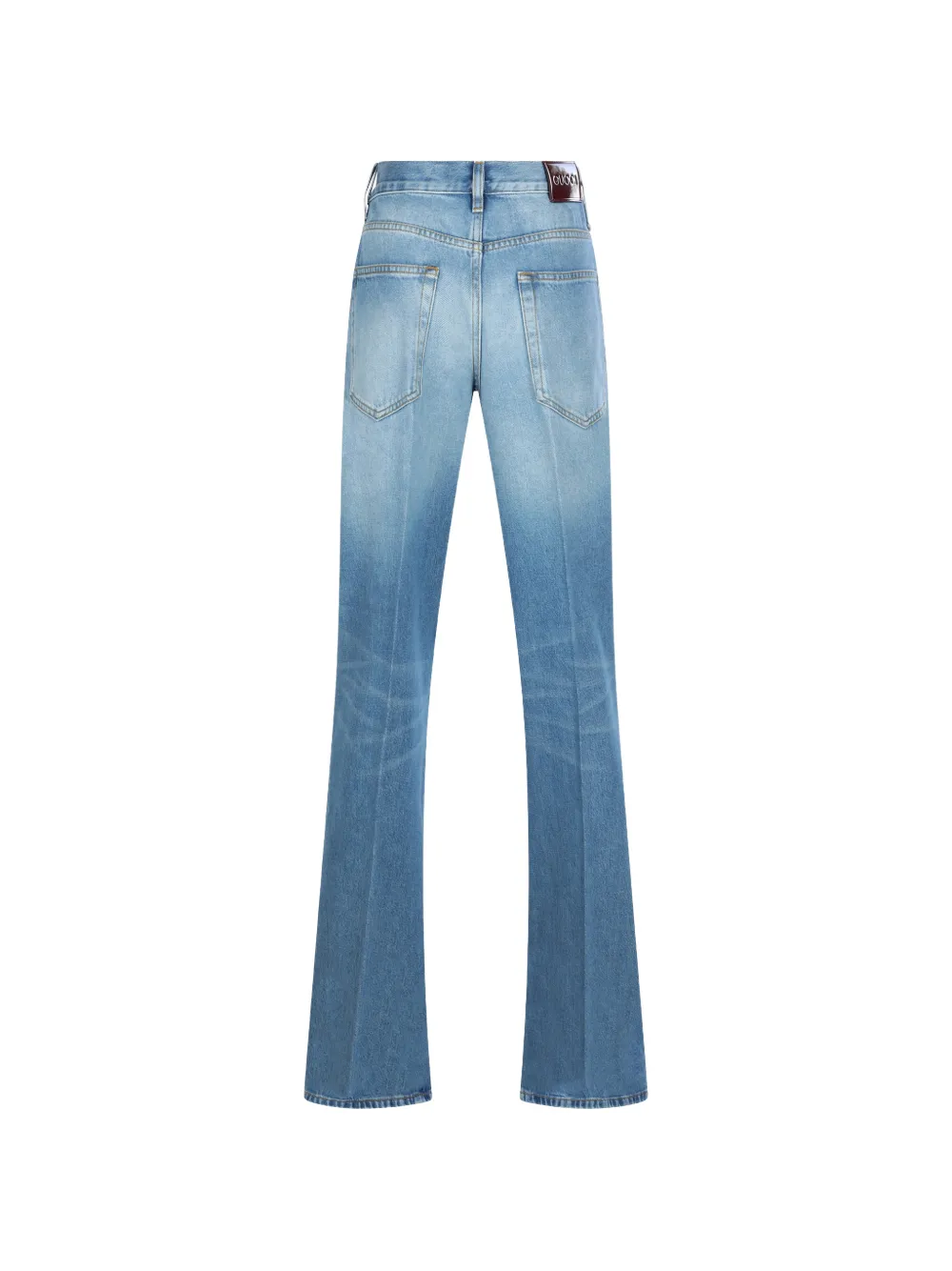  Gucci Logo-patch Flared Jeans - Blue 