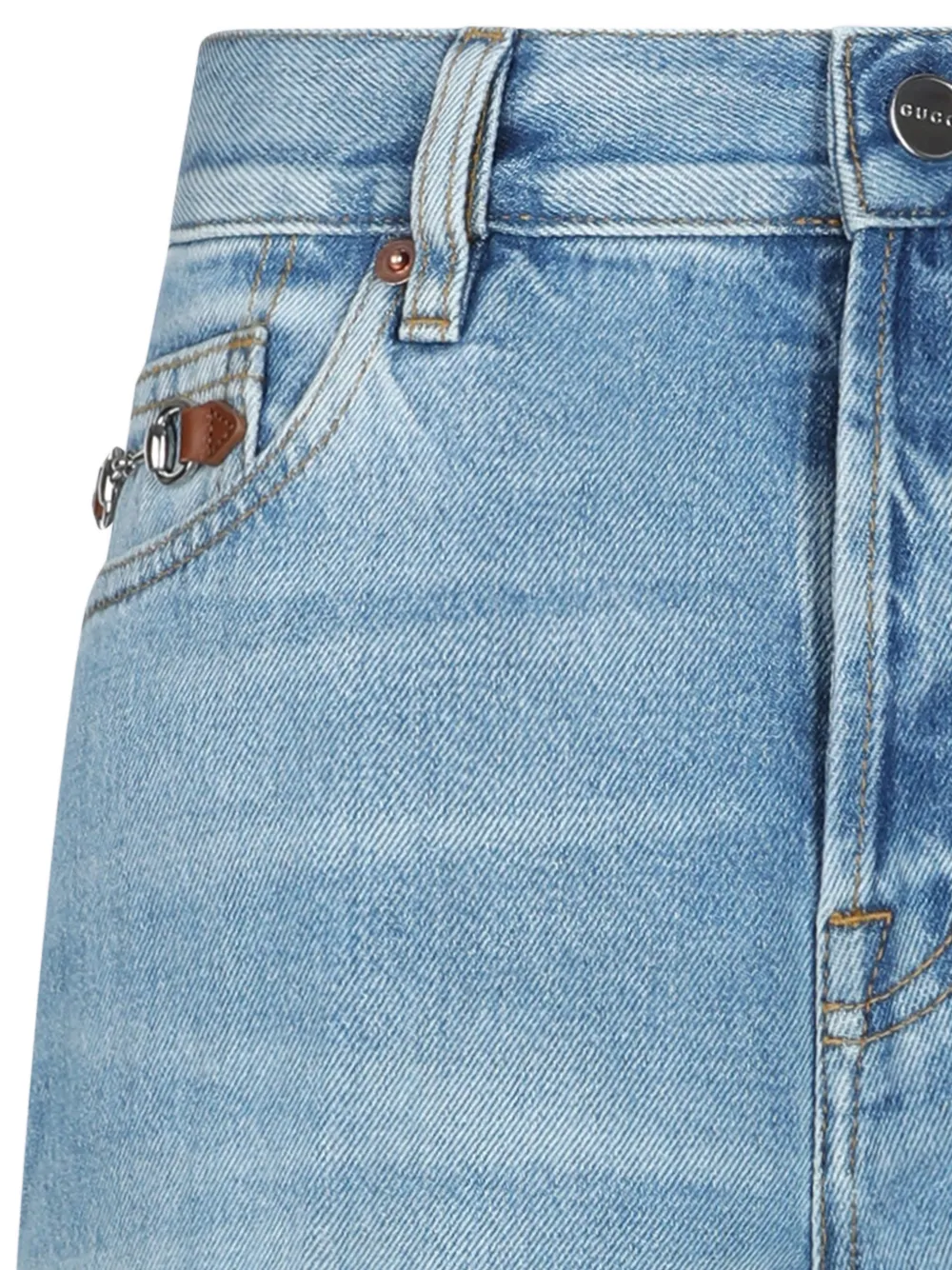  Gucci Logo-patch Flared Jeans - Blue 