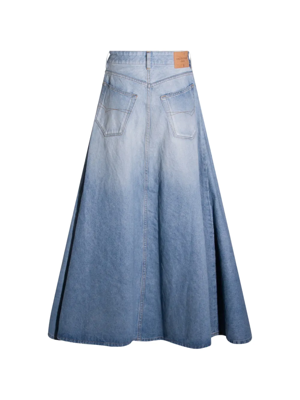  Balenciaga Godet Panelled Maxi Skirt - Blue 