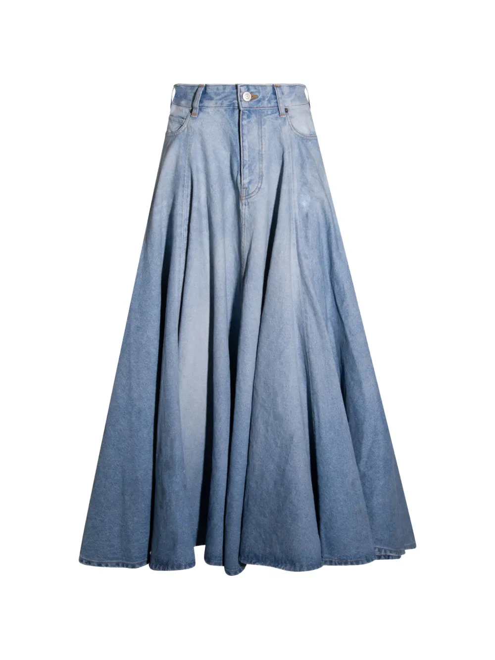 Balenciaga Godet panelled maxi skirt - Blu