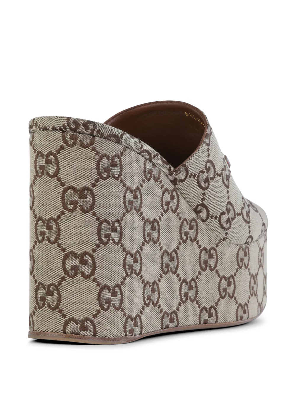 Gucci Horsebit sandalen met plateauzool Beige