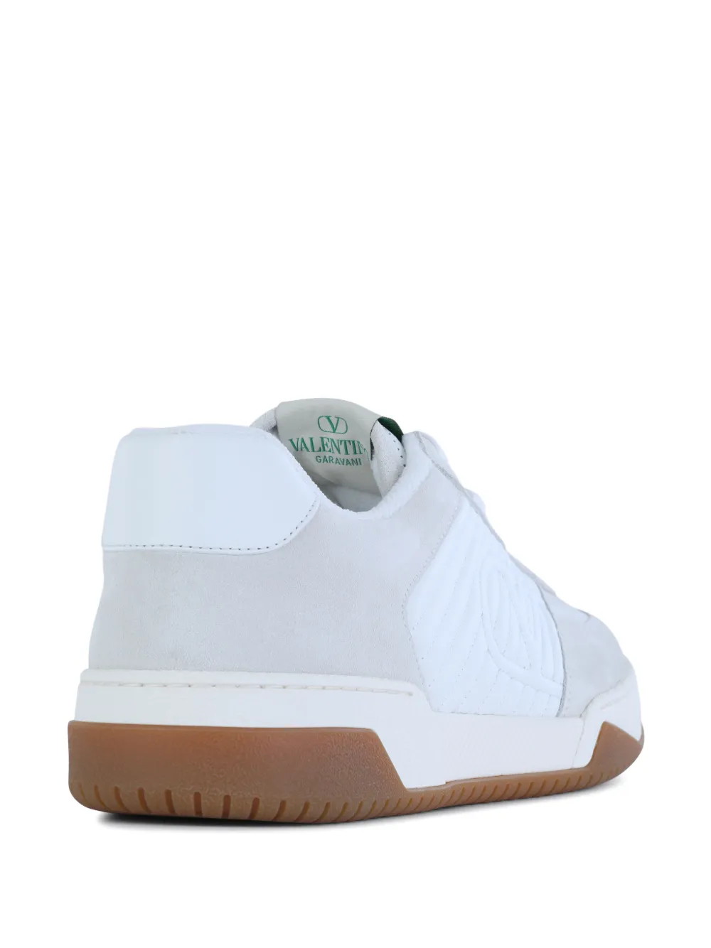 Valentino Garavani logo-detail perforated sneakers Wit