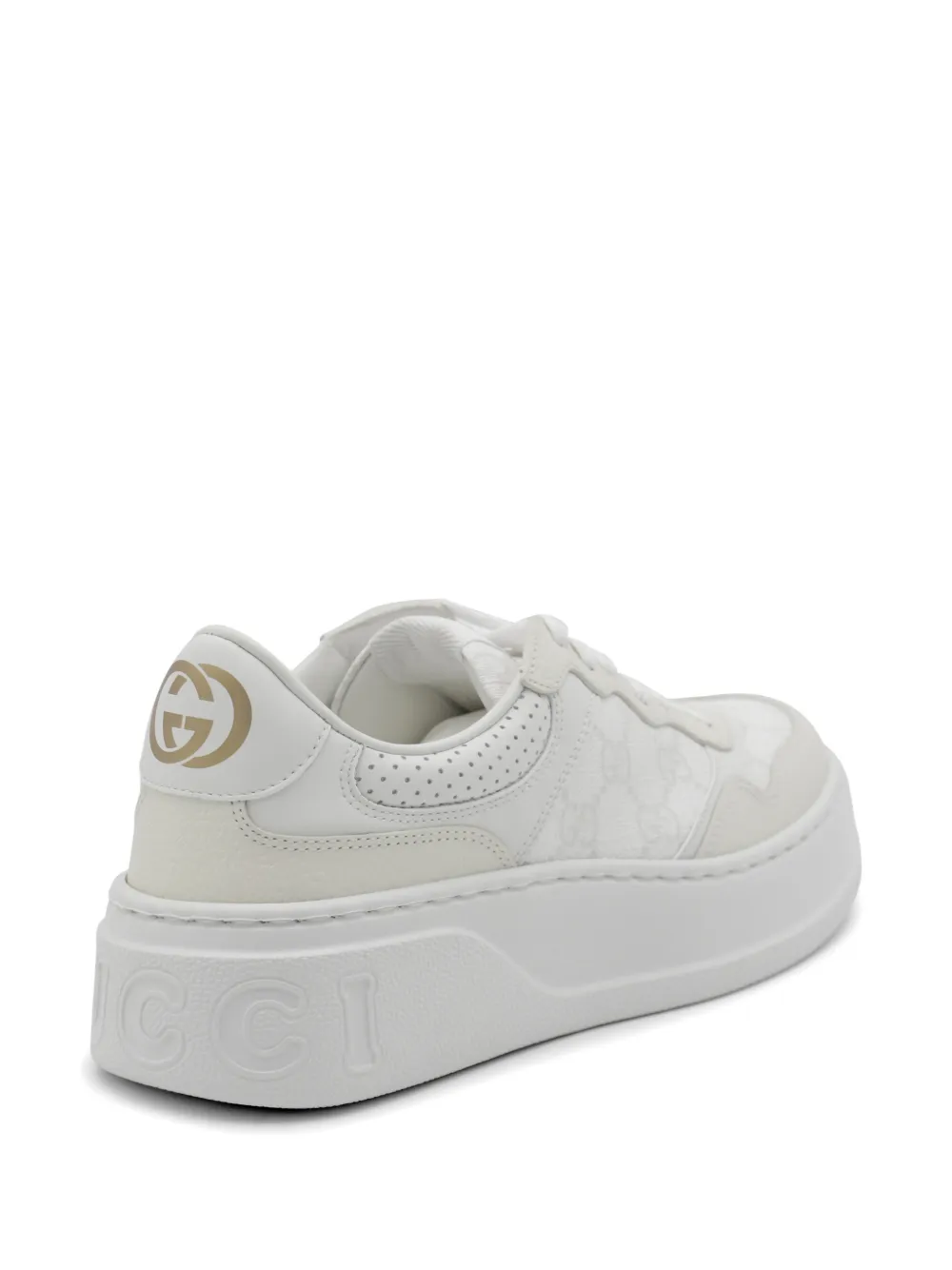 Gucci Sneakers met plateauzool en logodetail Wit