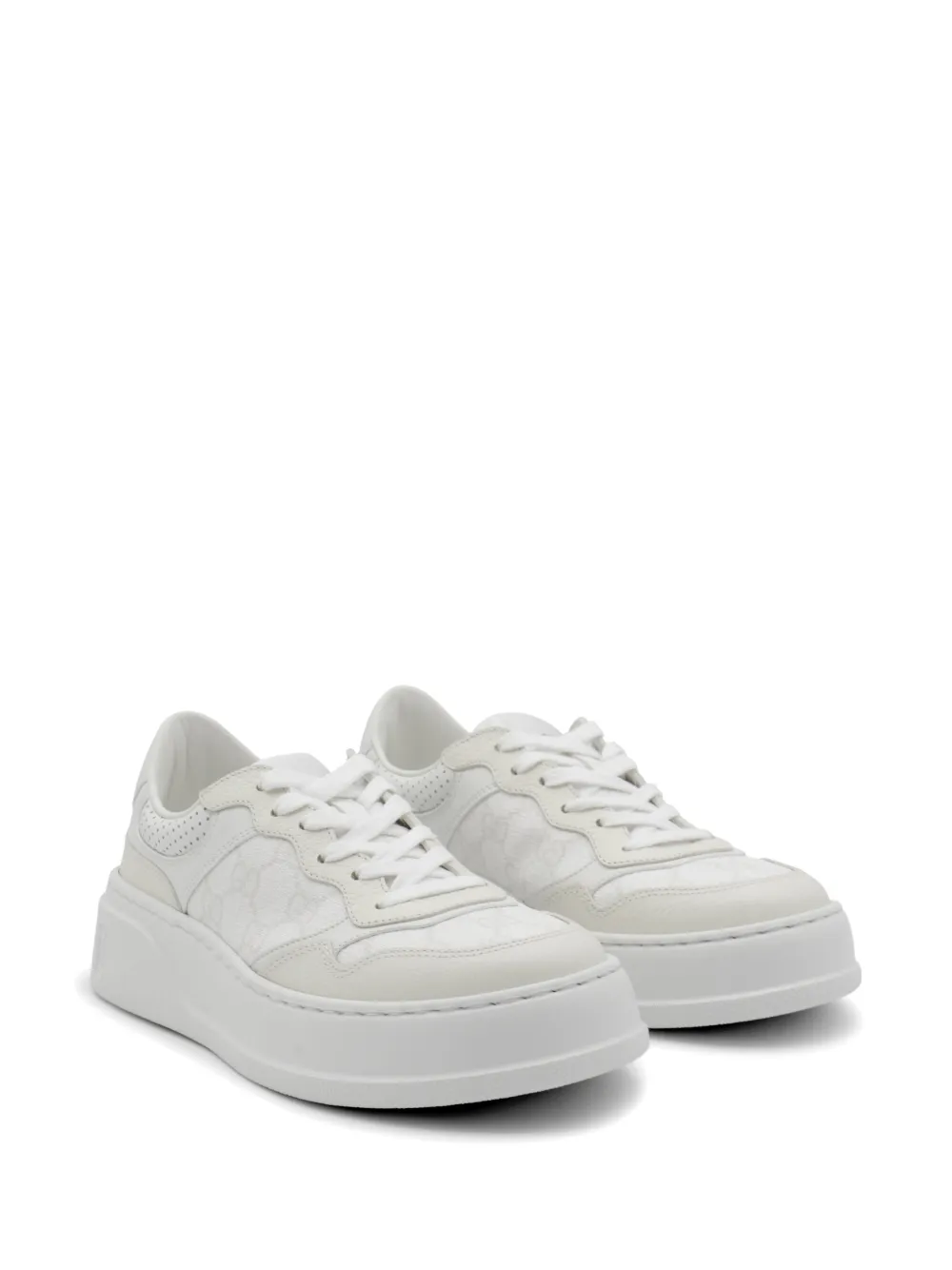 Gucci Sneakers met plateauzool en logodetail Wit