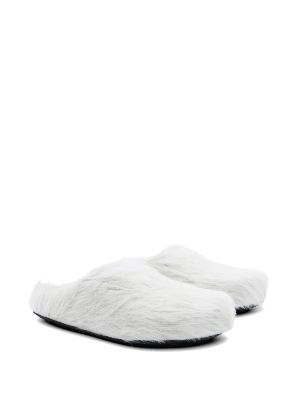 Marni Fussbett fuzzy sandals Wit