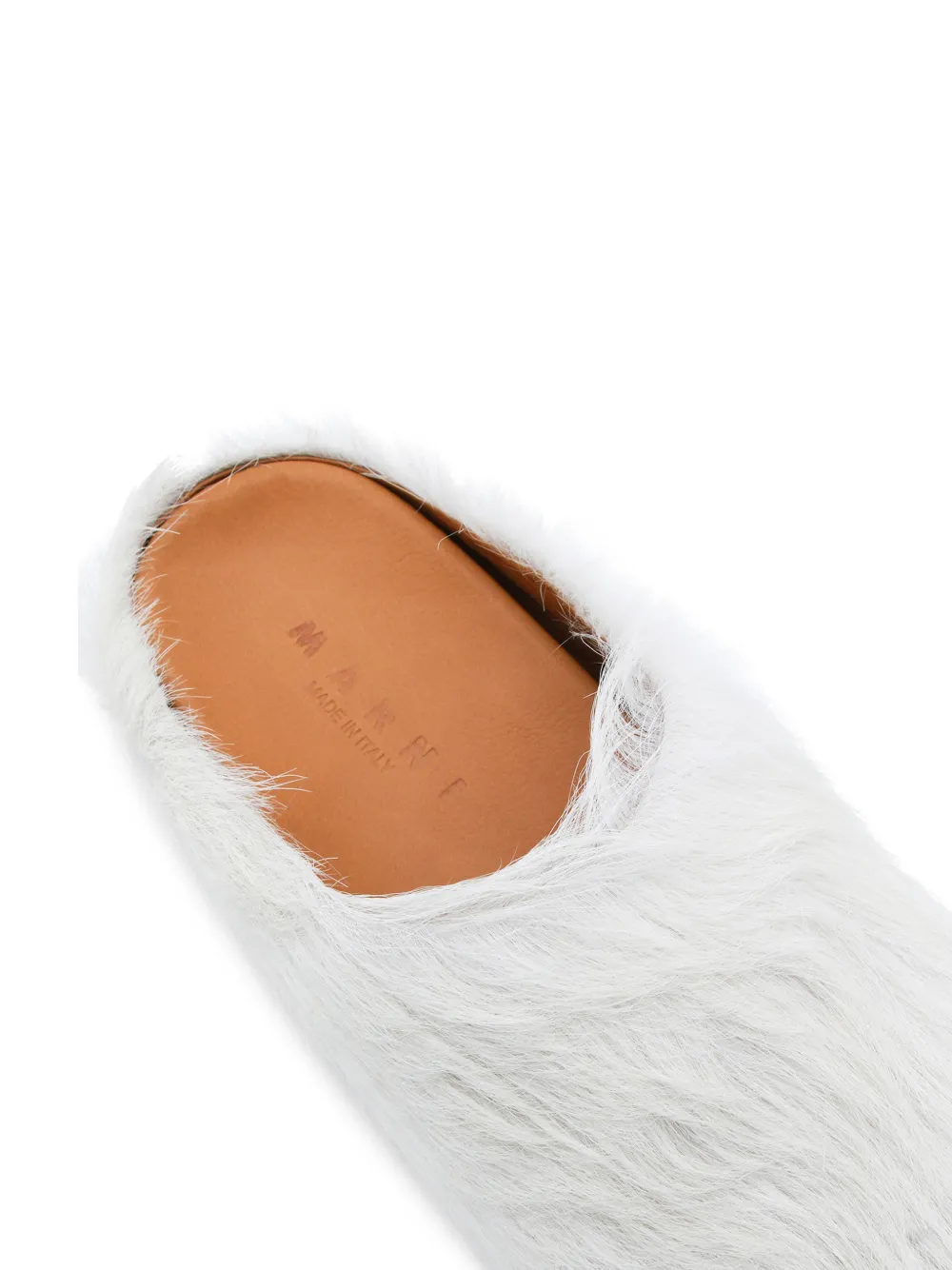 Marni Fussbett fuzzy sandals Wit