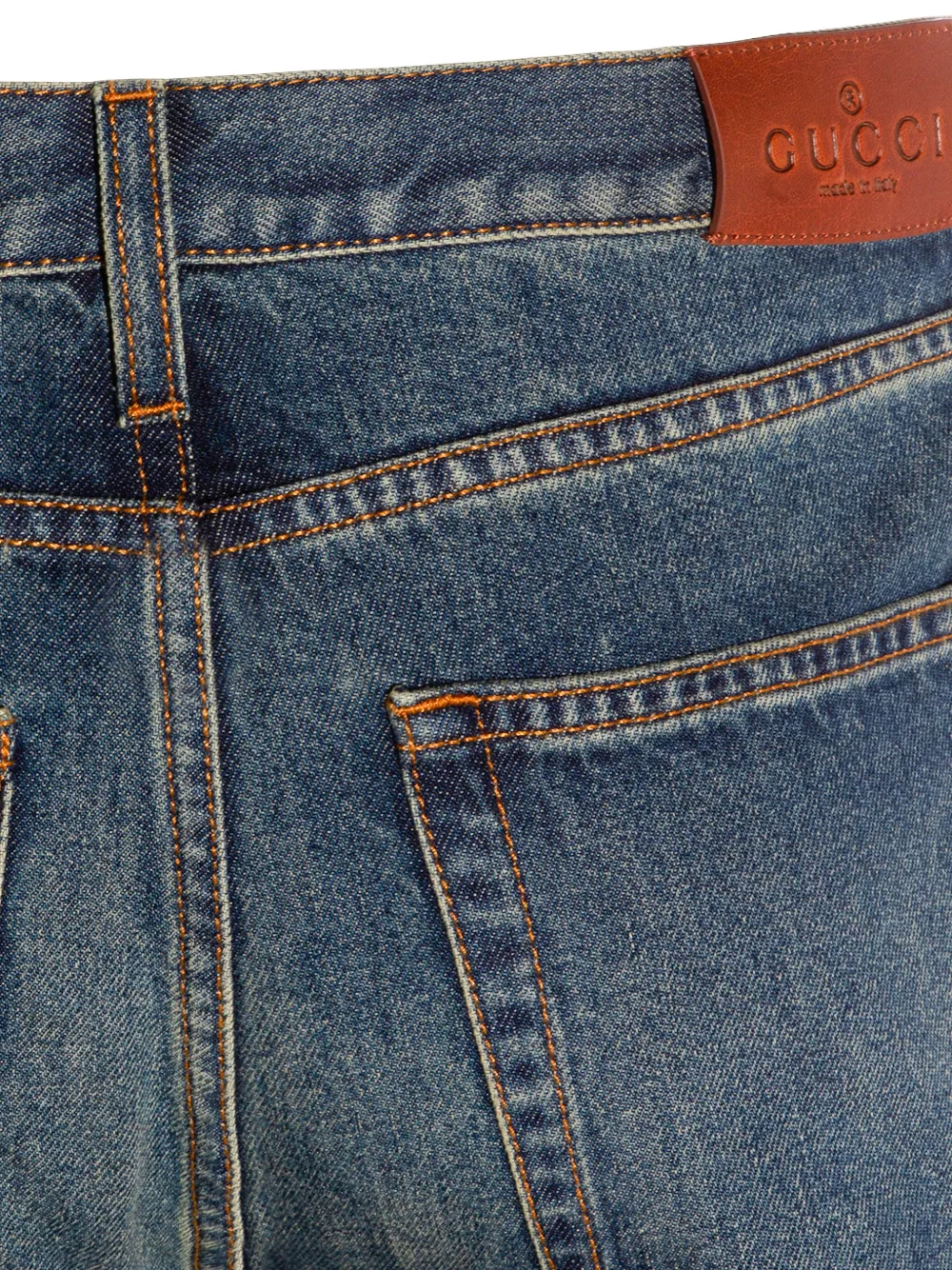 Gucci Horsebit low-waist jeans Blauw