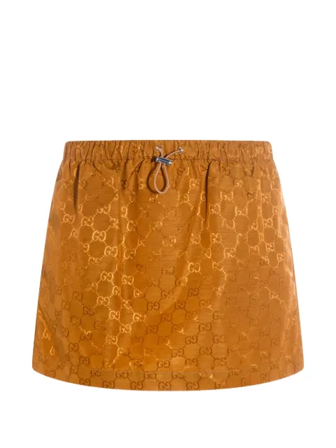 Gucci drawstring monogram mini skirt