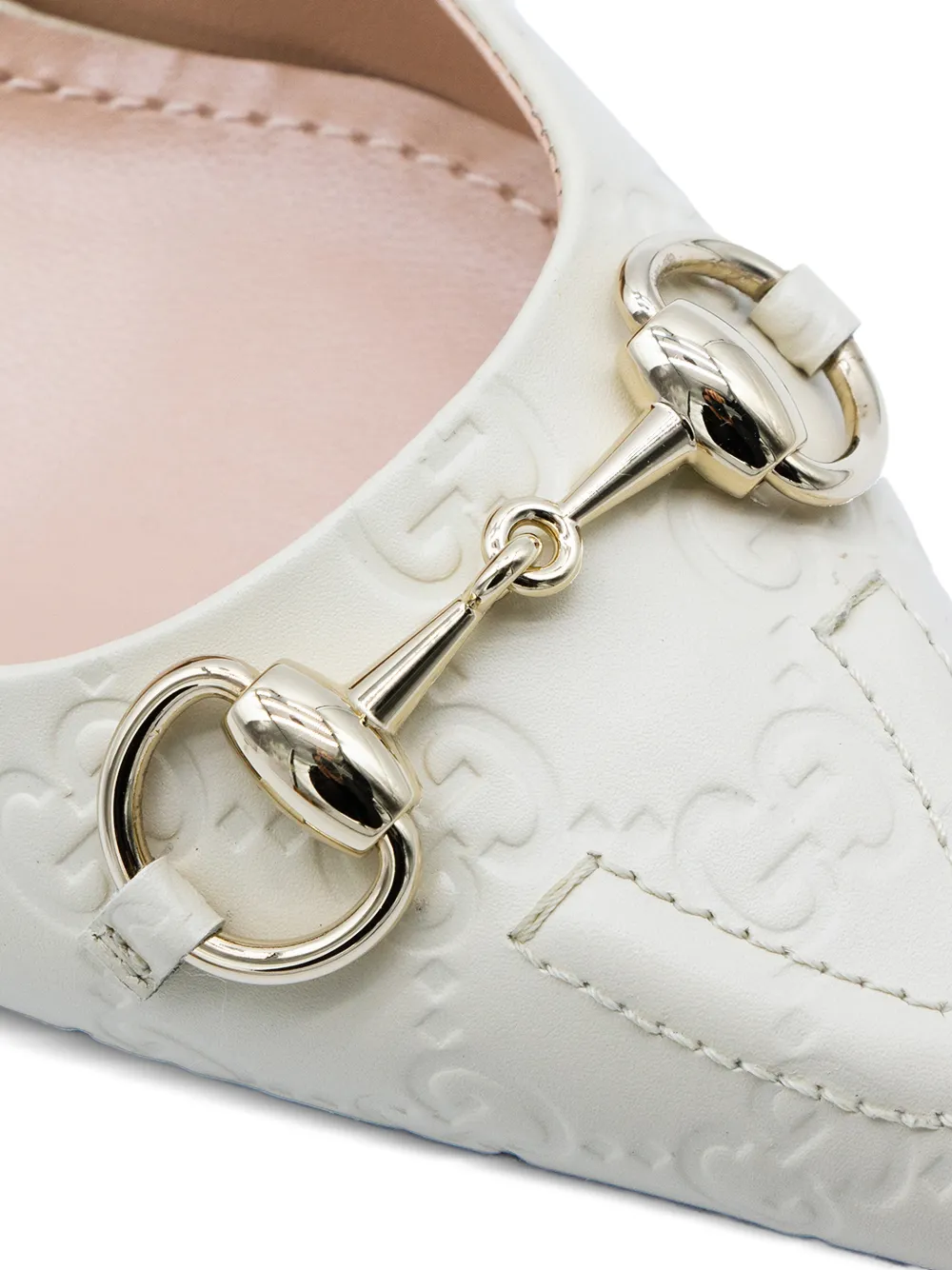 Gucci Pumps met Horsebit-patroon Wit