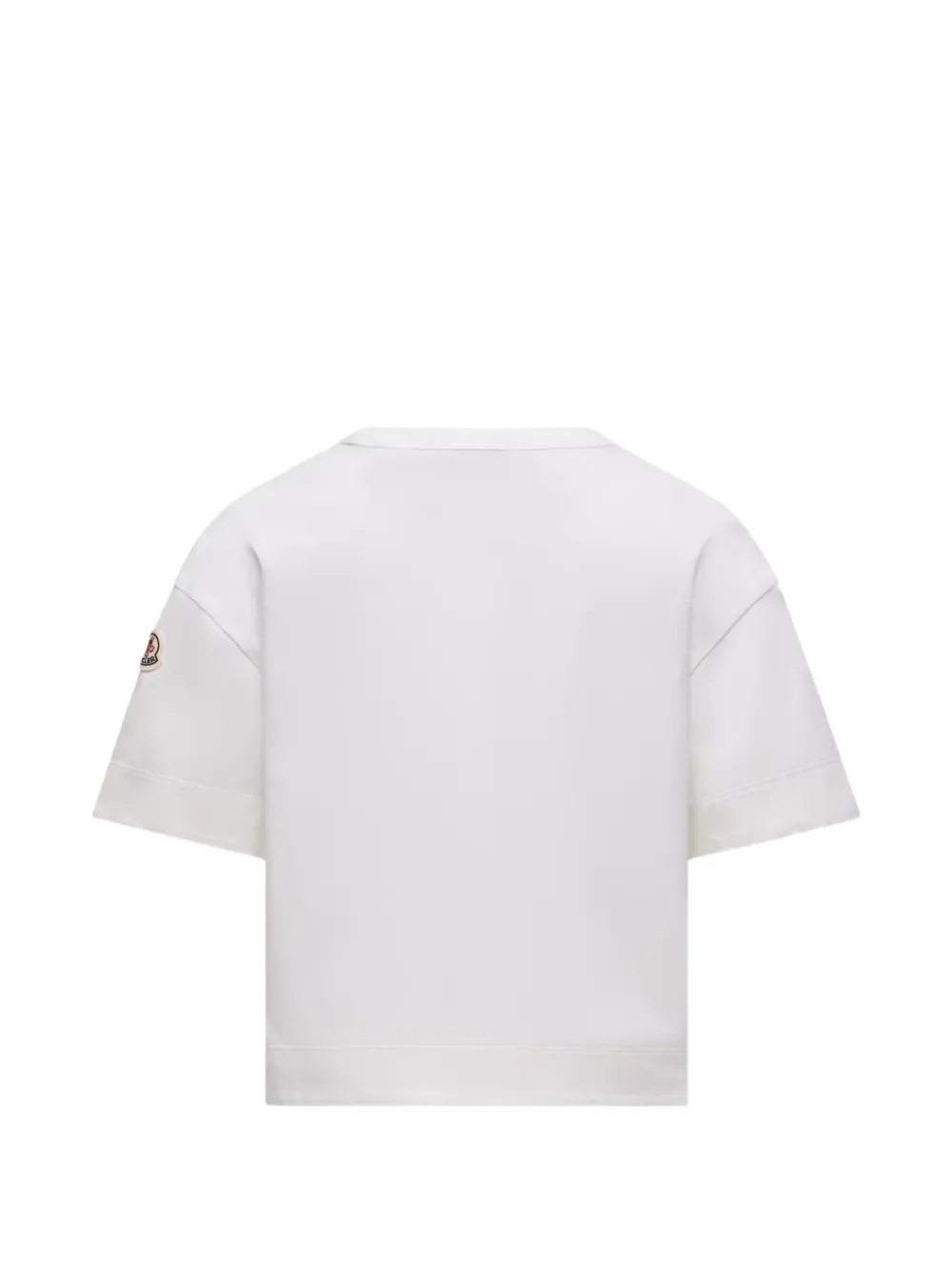 Moncler Enfant T-shirt met korte mouwen en borduurwerk Wit