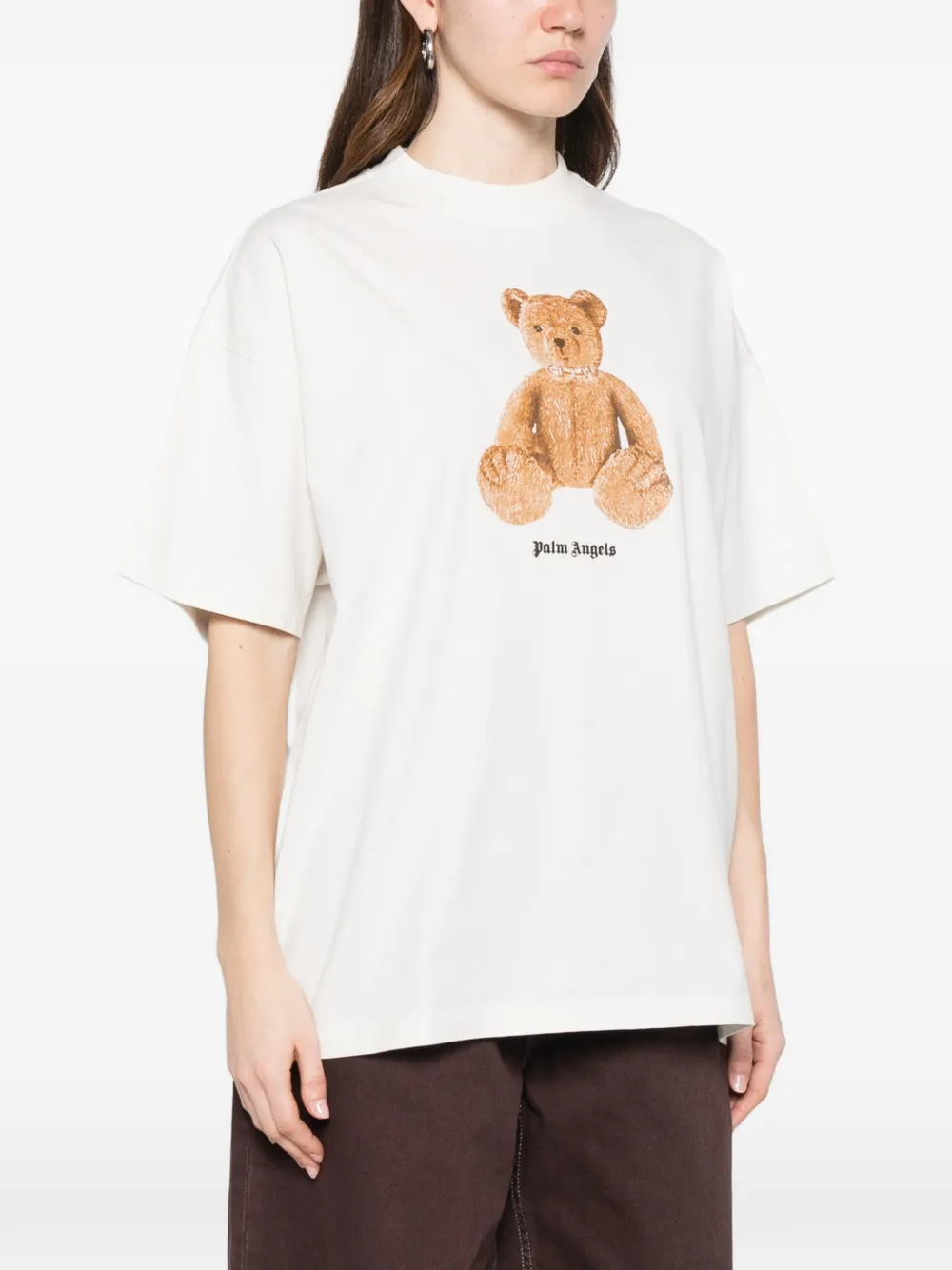 Palm Angels T-shirt met teddybeerprint Beige