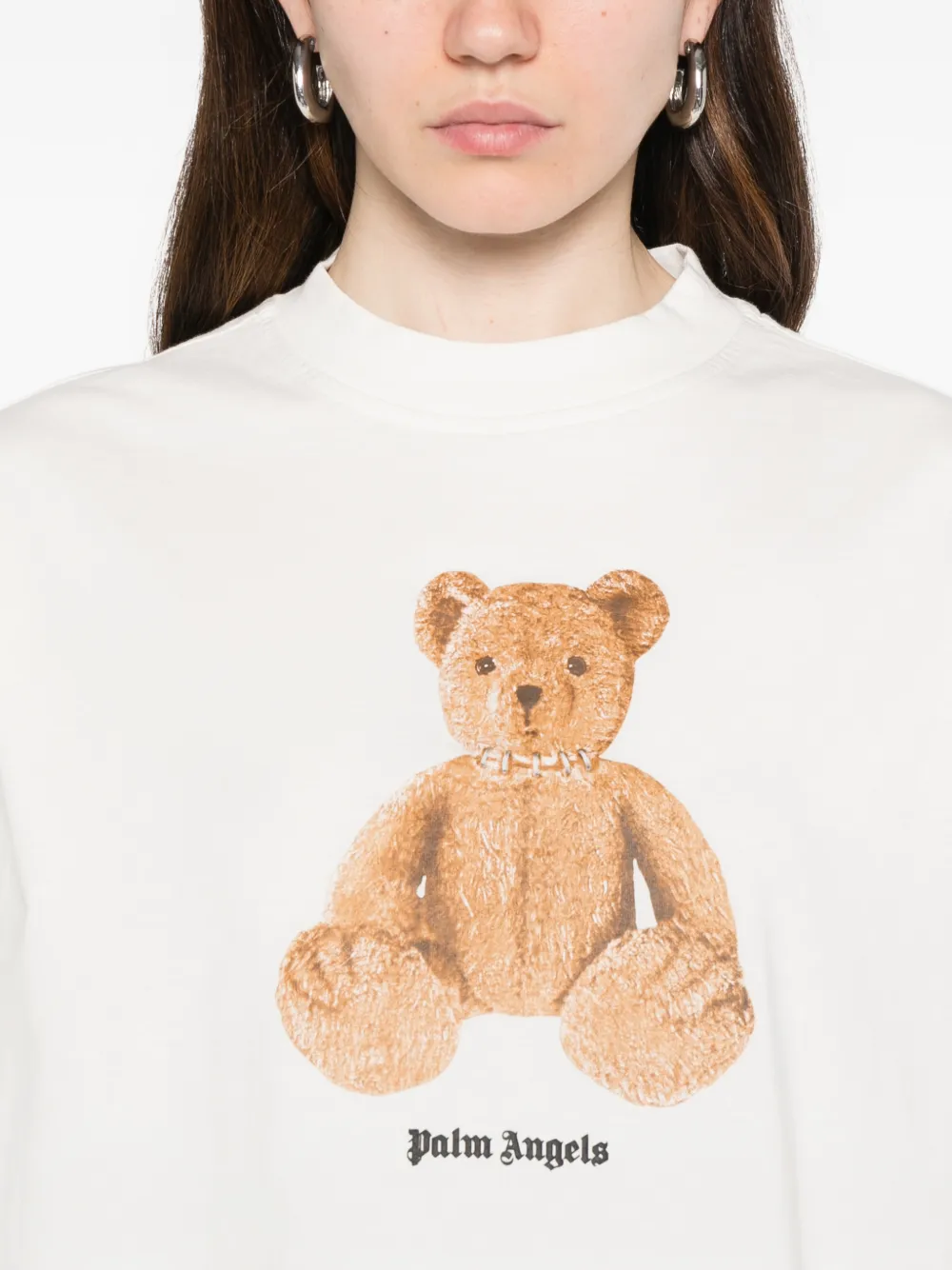 Palm Angels T-shirt met teddybeerprint Beige