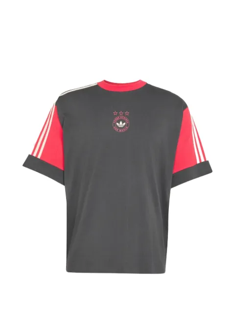 adidas Originals panelled graphic-print T-shirt