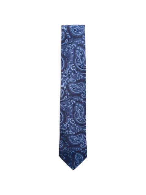 ETRO corbata de seda con motivo de cachemira en jacquard