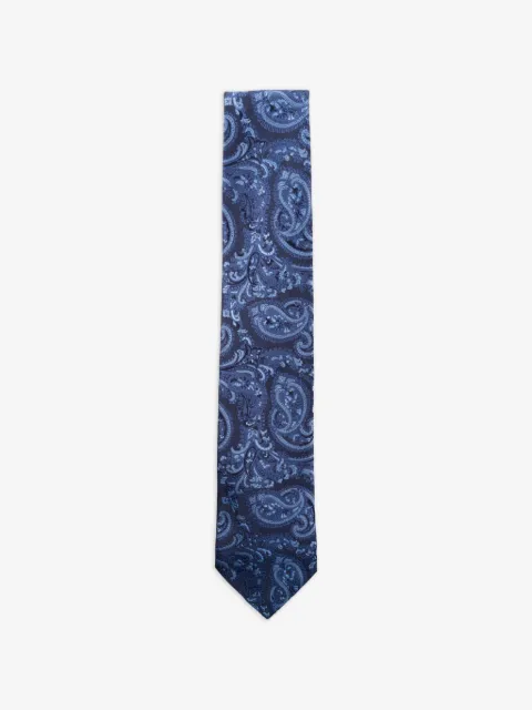 ETRO corbata de seda con motivo de cachemira en jacquard