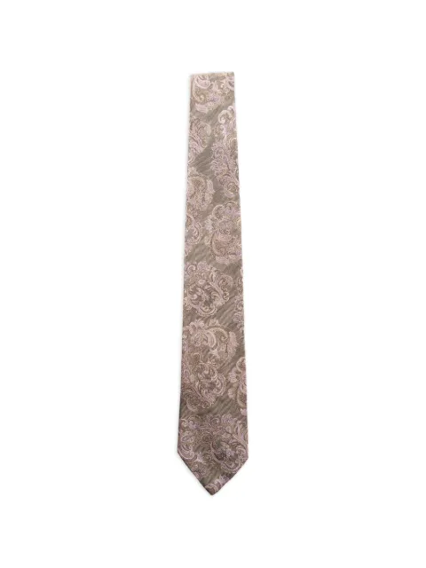 ETRO corbata de seda con motivo de cachemira en jacquard