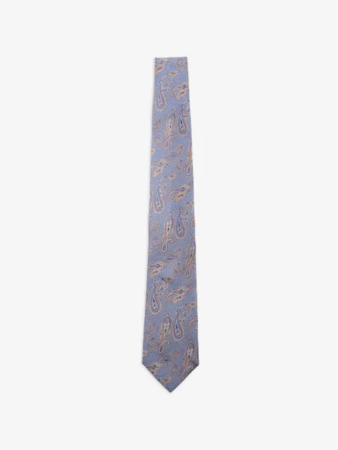ETRO corbata de seda con motivo de cachemira