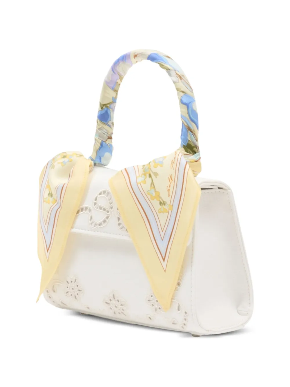 Self-Portrait Shopper met bloemendetail Beige
