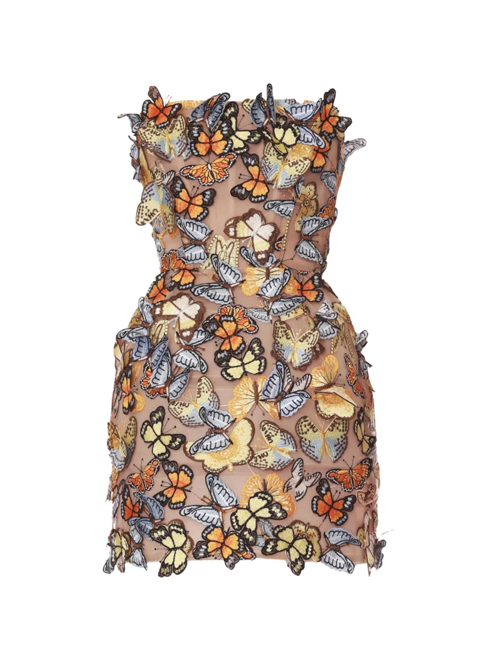 Bronx and Banco Bella Butterfly Maraya mini dress - Toni neutri